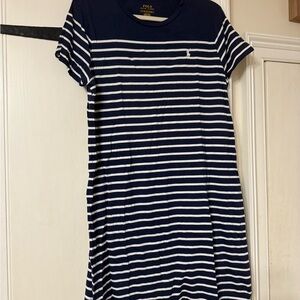 Polo by Ralph Lauren Navy and White Striped Mini Dress